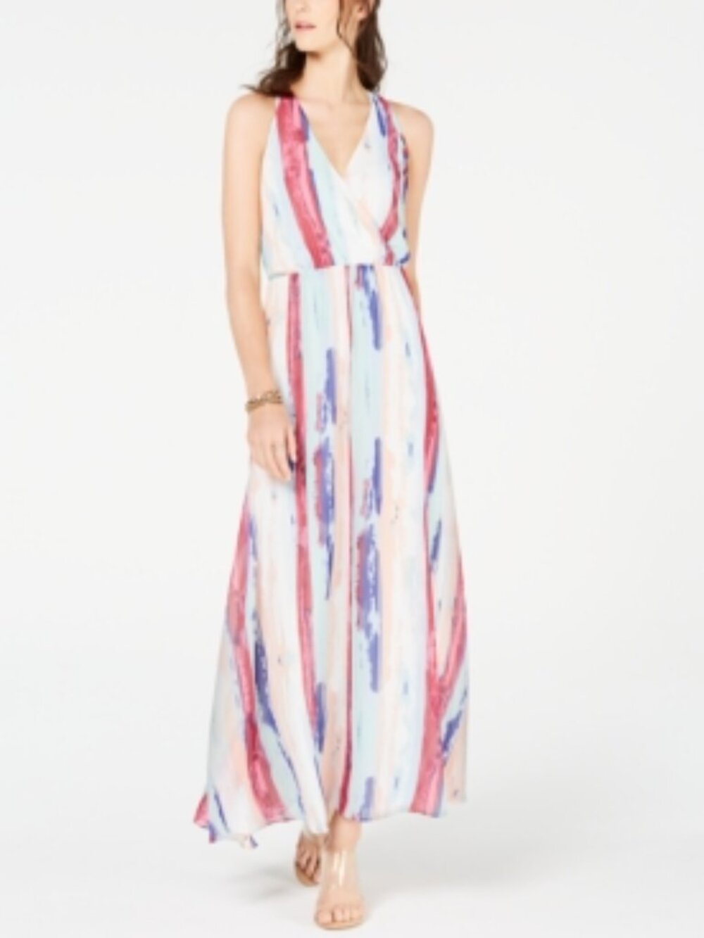 INC International Concepts Womens Petite Rainbow Maxi Dress